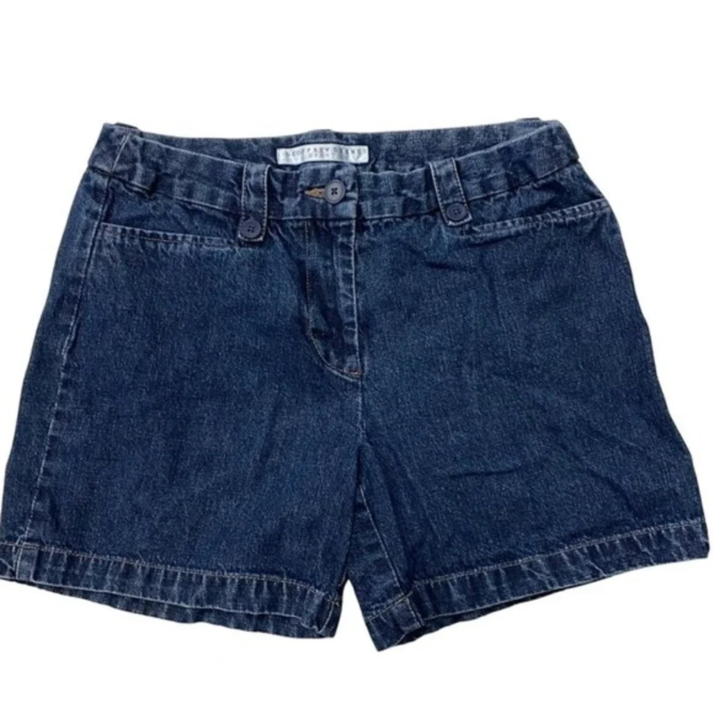 100% Cotton Geoffrey Beene Denim Shorts Dark Wash Preppy Retro Y2K Size 2